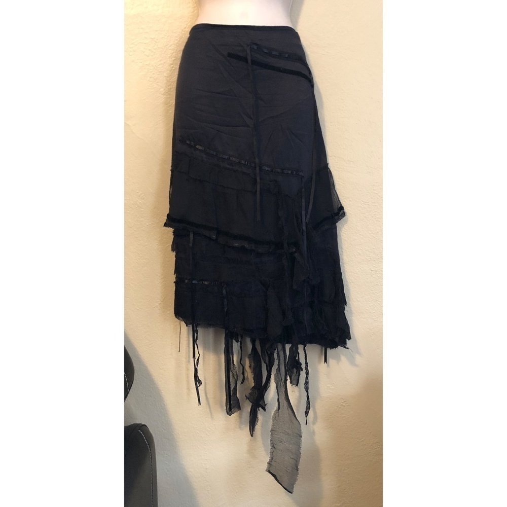 BCBG MaxAzria Silk asymmetrical skirt SMALL​